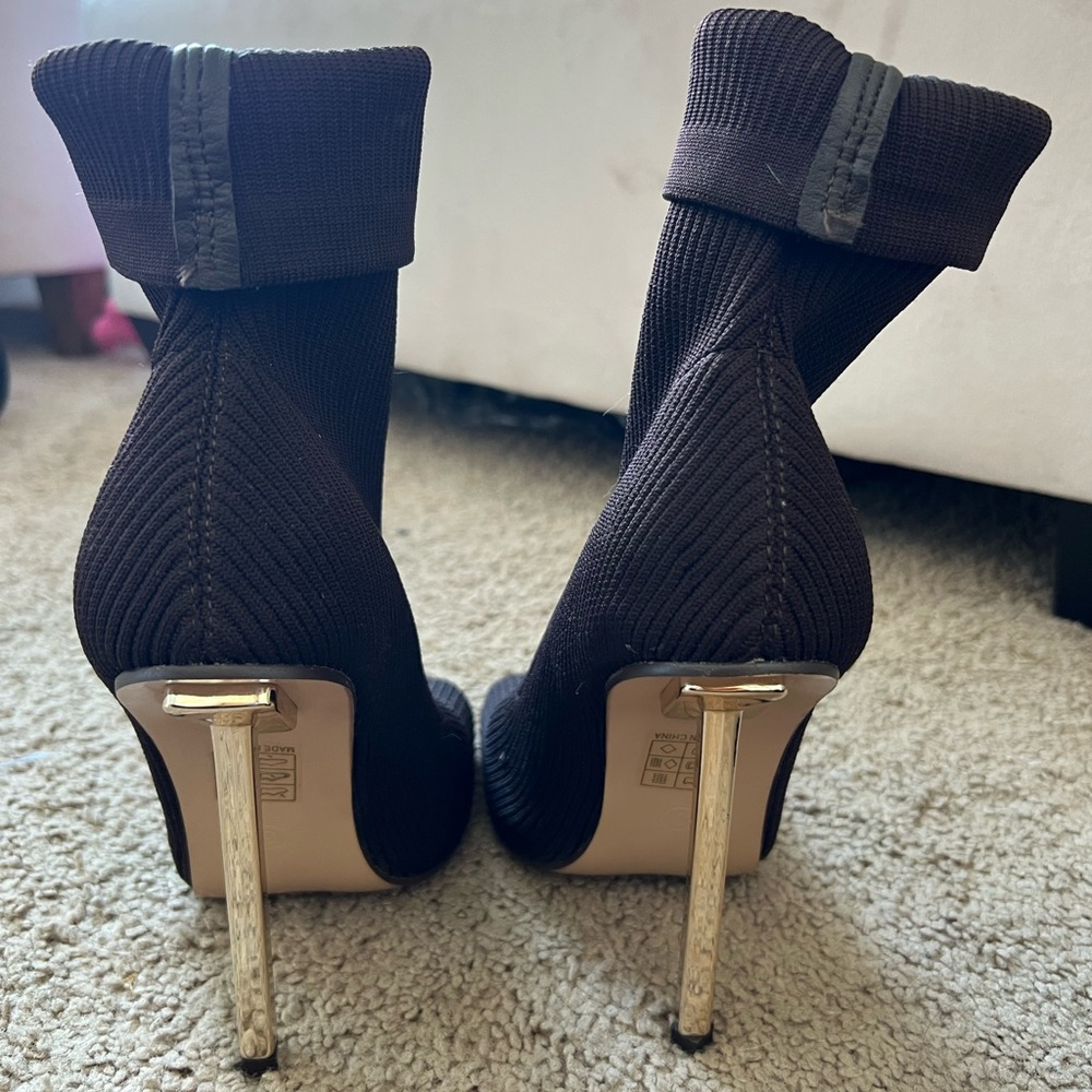 Public Desire Brown sock booties